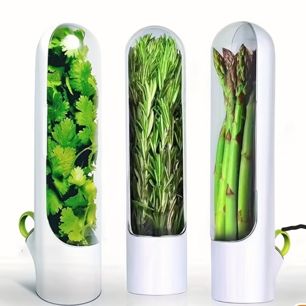 Contenedor de Almacenamiento de Hierbas y Verduras Frescas